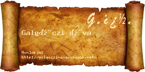 Galgóczi Éva névjegykártya